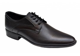 Pantofi barbati, eleganti, din piele naturala, Negru - GKR22N